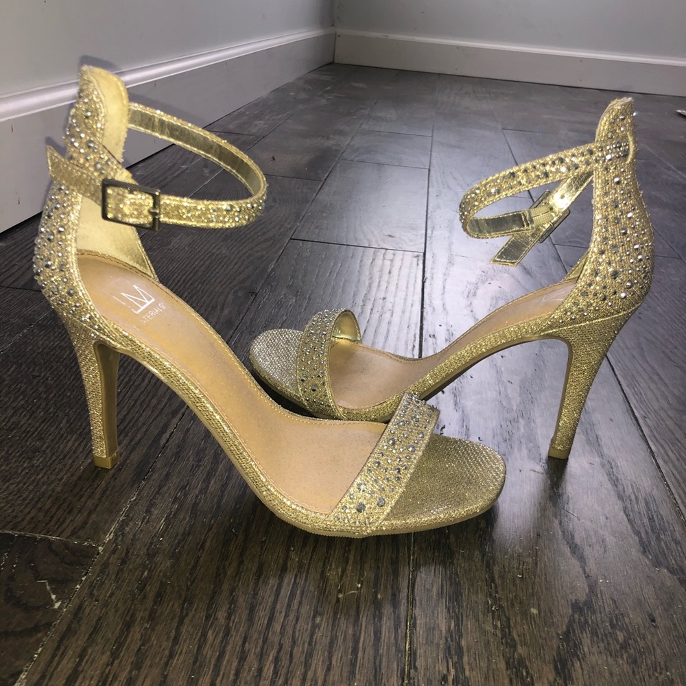 block heels silver sparkly